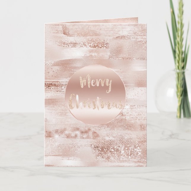Carte Parties scintillant brillante rose (Devant)