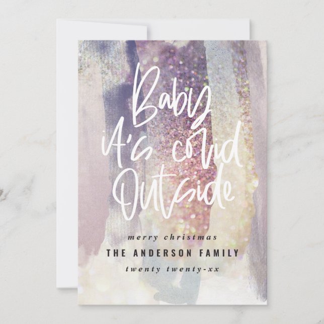 Carte Parties scintillant classe bébé son covid en dehor (Devant)