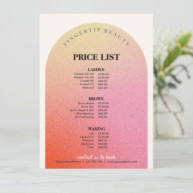 Carte Parties scintillant Coiffeur ongle Beauté Salon Ta (Debout devant)