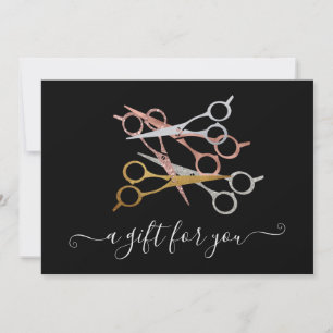 Carte Parties scintillant de certificat cadeau Rose Gold