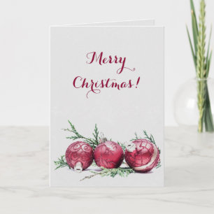 Carte Parties scintillant de Noël Ornements Peinture à l