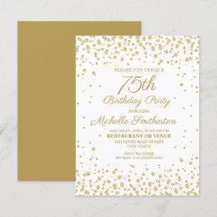 Carte Parties scintillant Diamond Or Blanc 75e anniversa