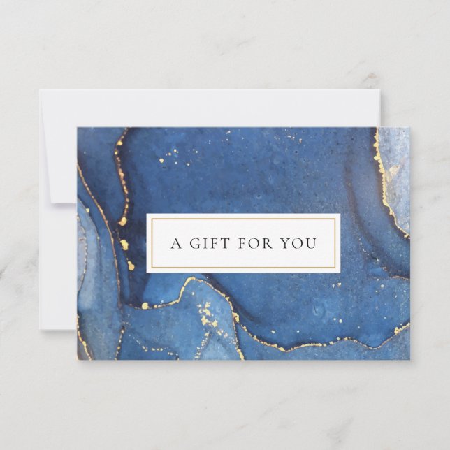 Carte Parties scintillant d'or de la Marine Agate Marble (Devant)