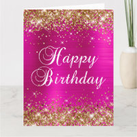 Parties scintillant d'or Hot rose Foil Gros annive