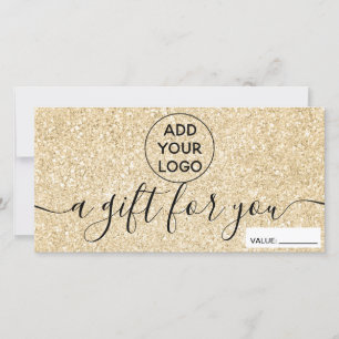 Carte Parties scintillant d'or moderne scintille logo ce