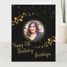 Parties scintillant en noir et or confetti photo a