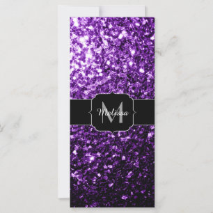 Carte Parties scintillant foncé violet faux brillant sci