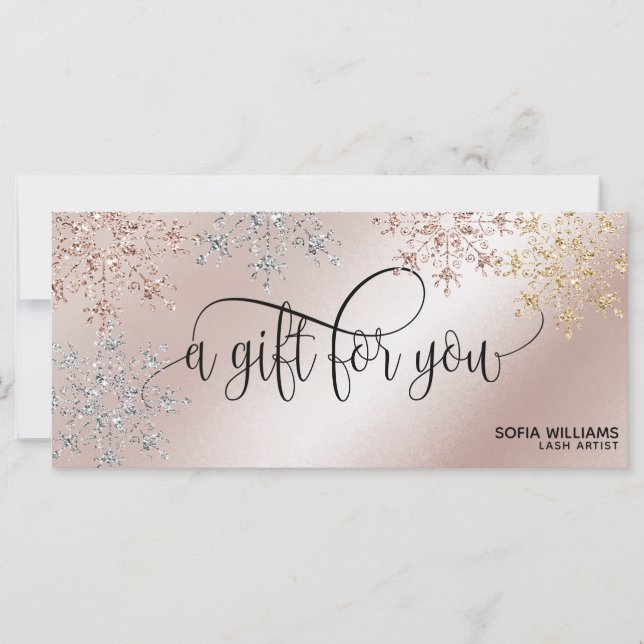 Carte Parties scintillant moderne Gold certificat cadeau (Devant)