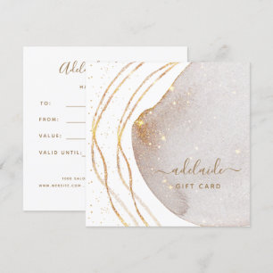 Carte Parties scintillant Or moderne Hair Styliste Certi