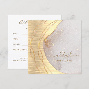 Carte Parties scintillant Or moderne Hair Styliste Certi