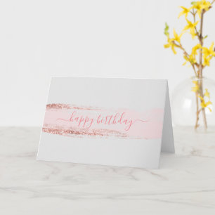 Carte Parties scintillant rose Bruxelles Anniversaire