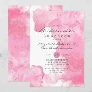 Carte Parties scintillant Rose Gold Fumée Bridesmaids Dé