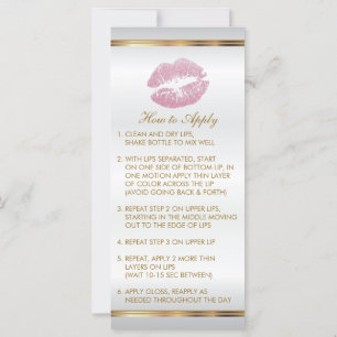 Carte Parties scintillant rose Instructions 2