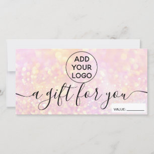 Carte Parties scintillant rose livre chic grilylogo cert