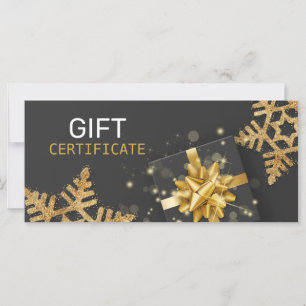 Carte Parties scintillant Snowflakes Gold boîte cadeau B