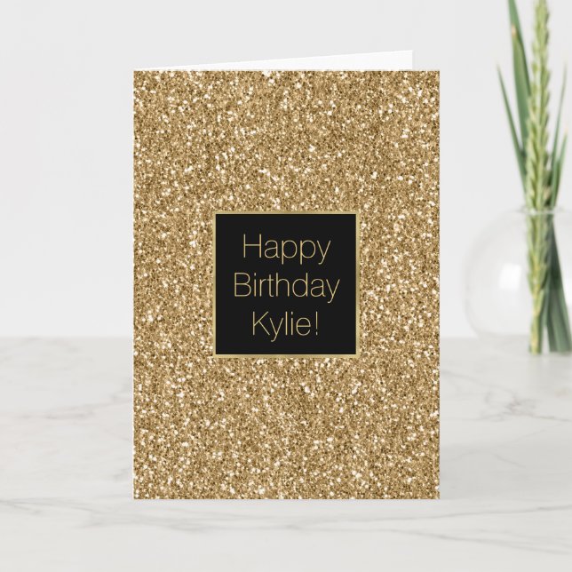 Carte Parties scintillant Sparkle Gold (Devant)
