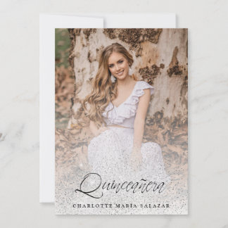 Carte Parties scintillant Tendencia Quinceañera Español 