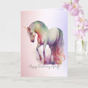 Carte Parties scintillant Unicorn Ombre violet magique