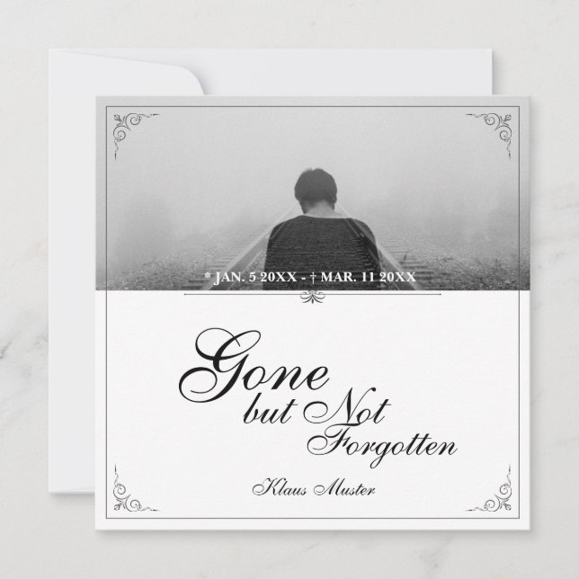 Carte Partis mais pas oubliés - Classique (Devant)