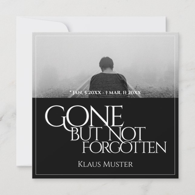 Carte Partis mais pas oubliés - Sombre (Devant)
