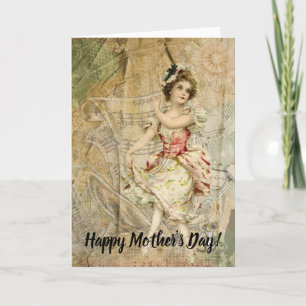 Carte Partition victorienne Dancing Girl Music