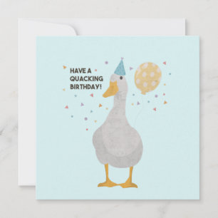 Carte Party Duck Pun : Avoir un quille Anniversaire