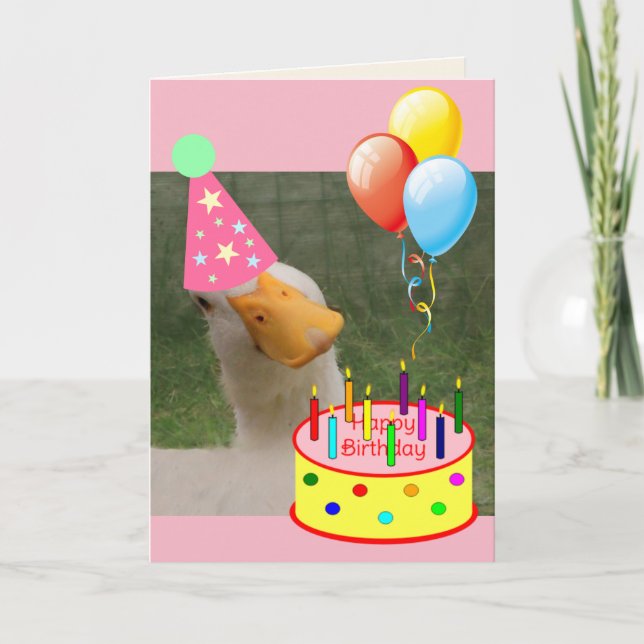 Carte Party Goose Funny Anniversaire (Devant)