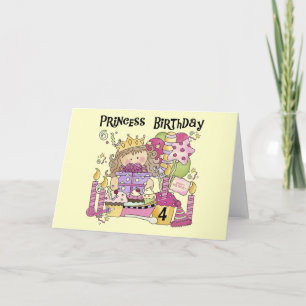 Carte Party Princess 4th Birthday Tshirts et cadeaux
