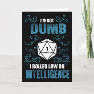 Carte Pas Bête - Joueur De Rpg À Faible Intelligence De
