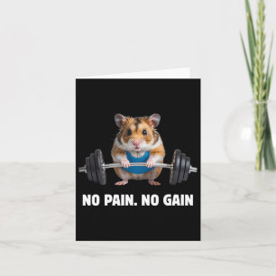 Carte Pas De Douleur Pas Gain Funny Hamster Gym Entraîne