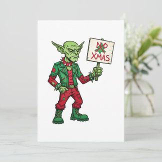 Carte Pas de Noël – Style d'alien rebelle