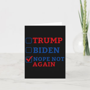Carte Pas de nouveau Vote 2024 Anti Trump Anti Biden