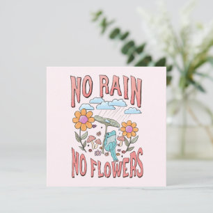Carte Pas de pluie Pas de fleur - Floral Inspirationnel