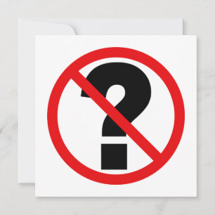 Carte Pas de questions