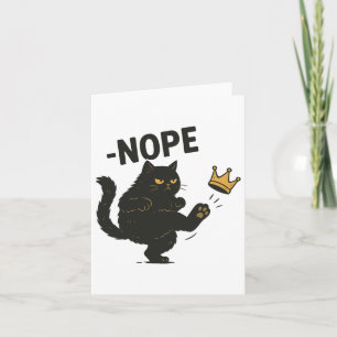 Carte Pas De Rois En Amérique Chat Noir Drôle Chat Kicki
