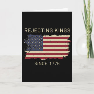 Carte Pas de rois Vintage Patriotique Liberté Liberté Us
