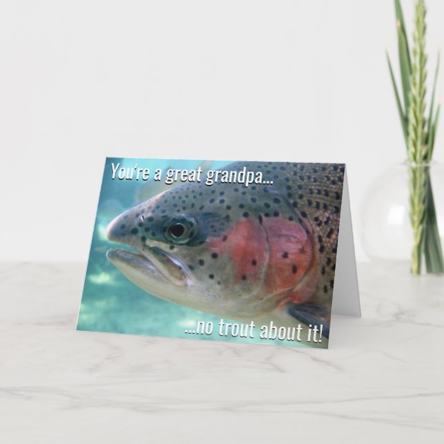 Carte Pas de truite sur It Fête des pères Card - Grand-p (Devant)