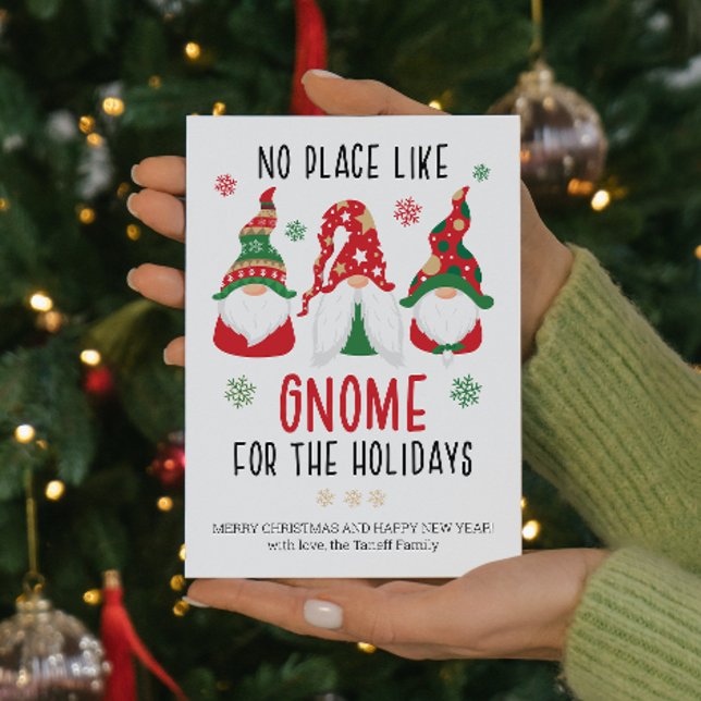 Carte Pas D'Endroit Comme Gnome Pour Fun Christmas (Créateur téléchargé)