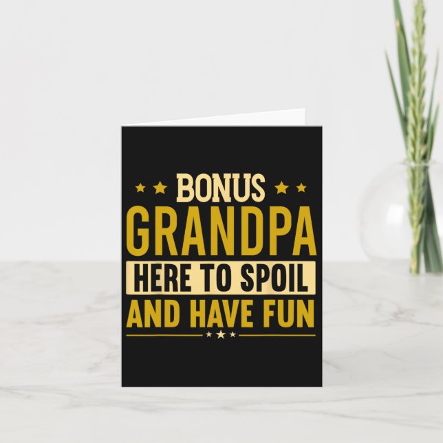 Carte Pas drôle Grand-père Bonus Grand-père (Devant)