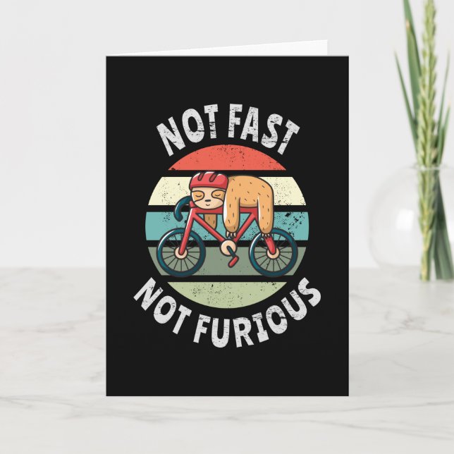 Carte Pas Fast Not Furious paresseux vélo de couchage (Devant)