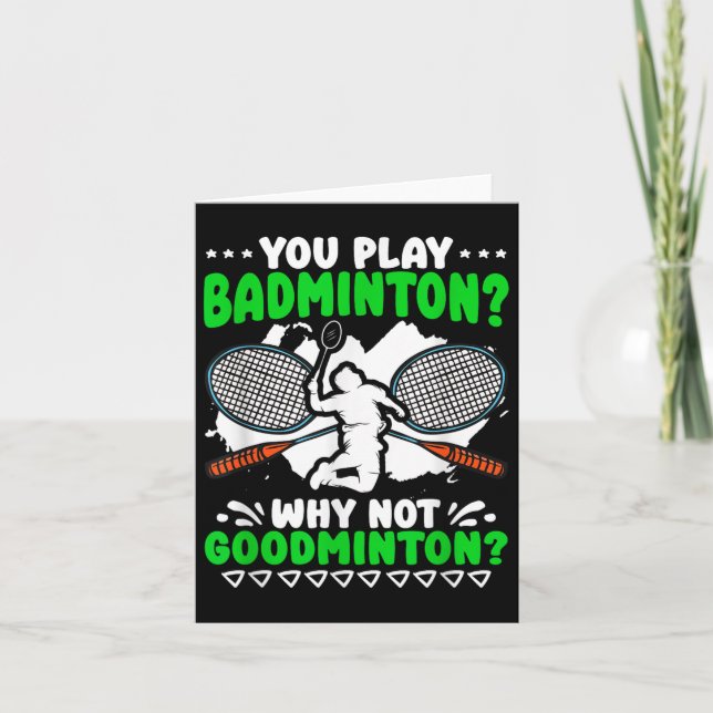 Carte Pas Goodminton Racket Shuttle Hobby Badminton Play (Devant)