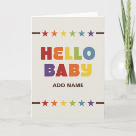 Carte Pas Stright Design Hello Baby Card