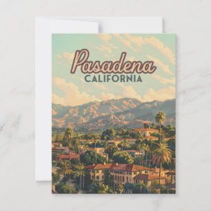Carte Pasadena Los Angeles California Mountains Card