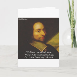 Carte Pascal "Apprendre les limitations" Citations de sa
