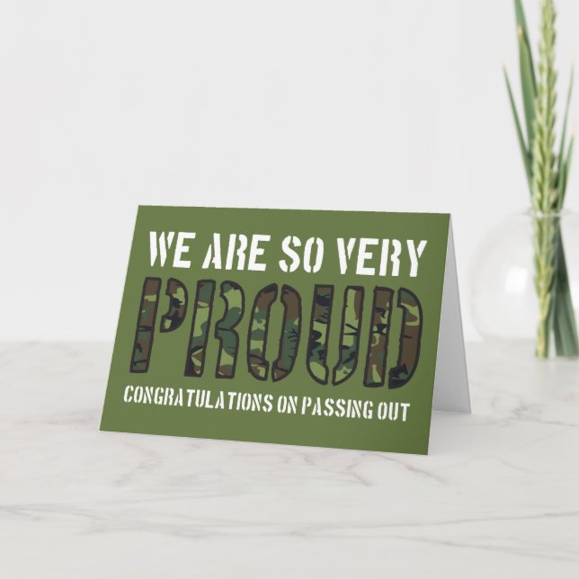 Carte Passage Parade Camo Fier Armée Britanniques (Devant)