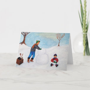 Carte Passant un jour de neige ensemble