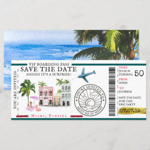 Carte Passe d'embarquement   Destination surprise Annive