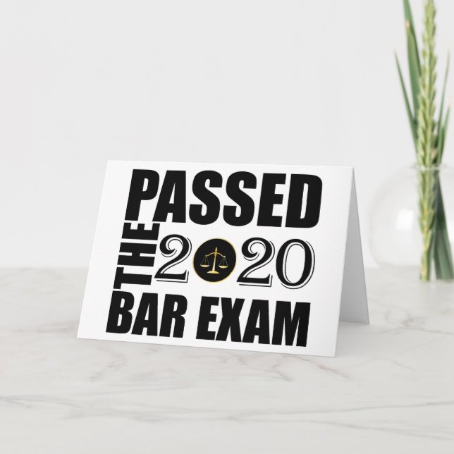 Carte Passé l'examen Bar 2020 (Devant)