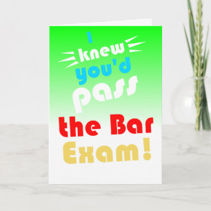 Carte passer l'examen de barre