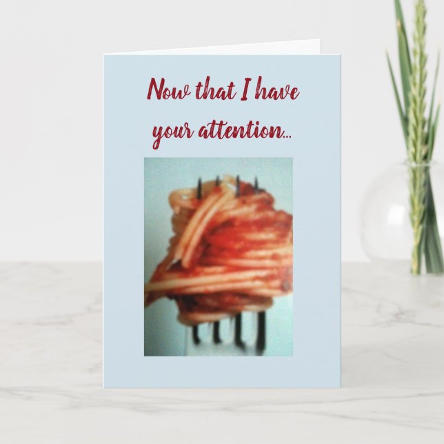 CARTE PASTA LOVER ***ANNIVERSAIRE DU FRÈRE*** (Devant)